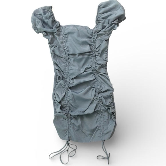 Ruched Blue Dress - Picture 1 of 7